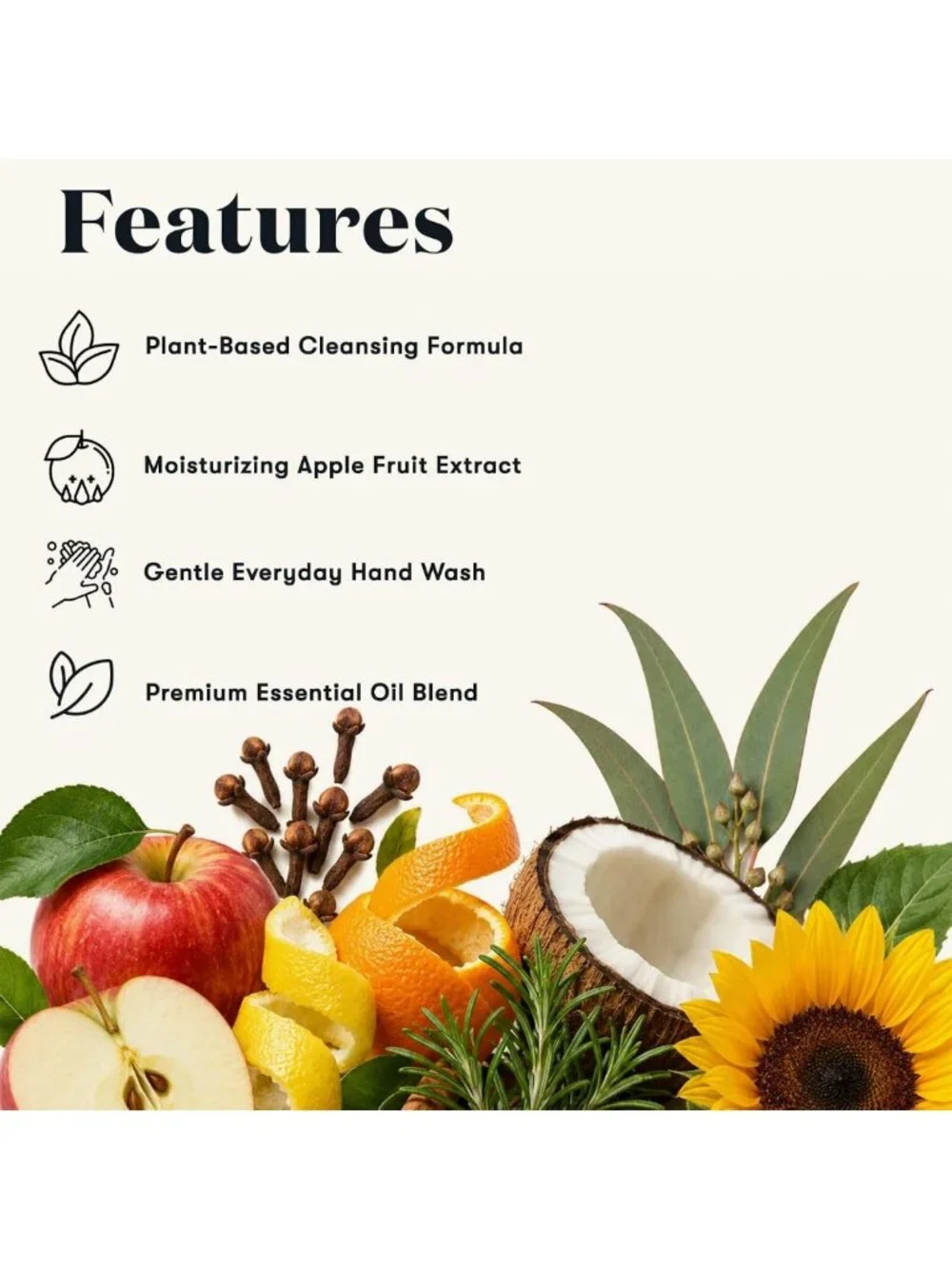 Natural Foaming Hand Soap with Essential Oils - Moisturizing & Gentle Daily Wash